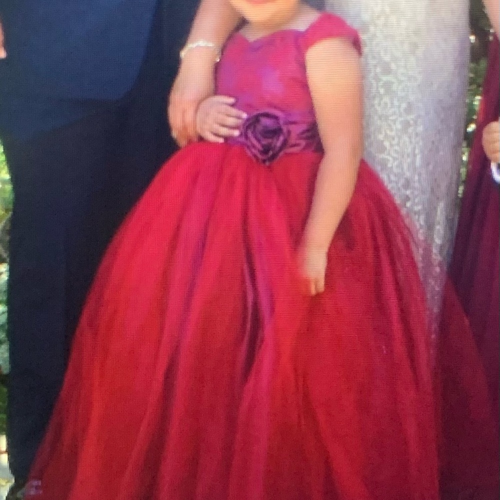 Girls size 10 burgundy dress